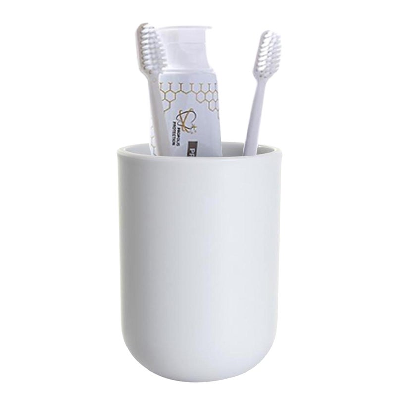 UVIVIU Toothbrush Cup  Bathroom Cup  Toothbrush Holder  Bathroom Tumbler  Plastic  350ml (Grey blue) - Image 1